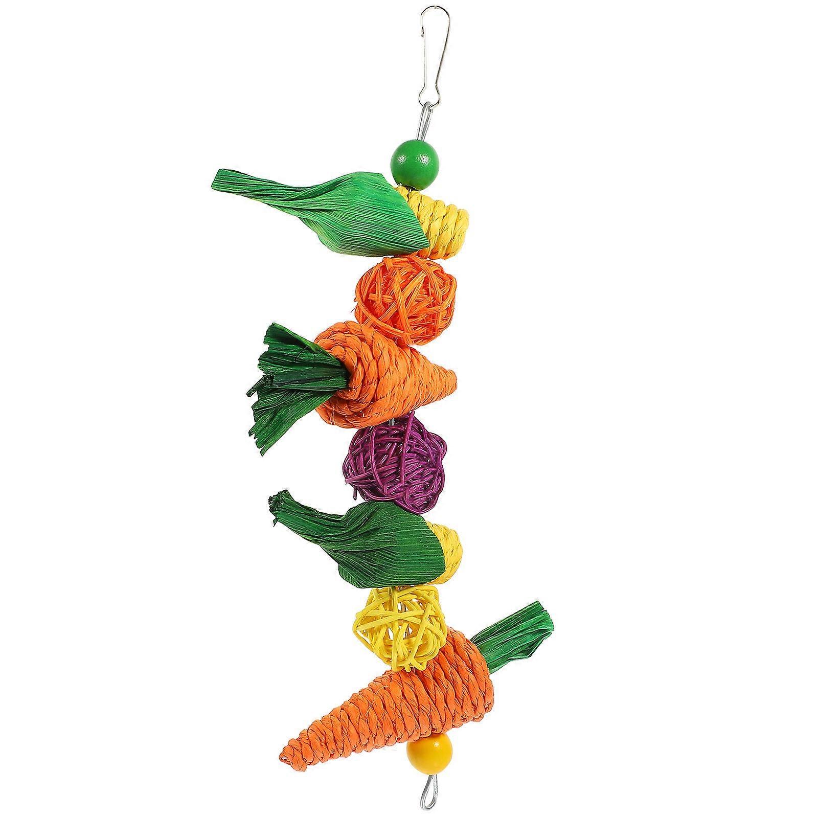 Parrot Diversion Toy Bird Chewing Toy 5Pcs for Cage Hanging