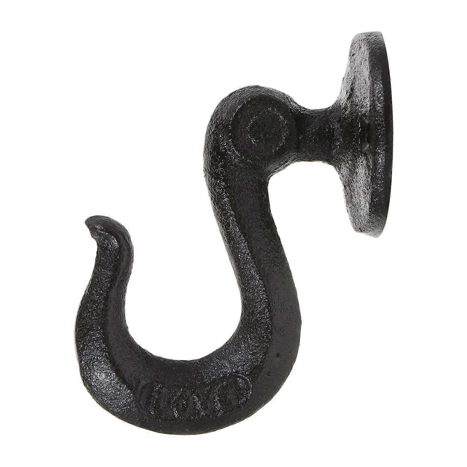 European Style Iron Art Hooks 4 Pcs Storage Solution For Home Use In Black Color Designed For Hanging Essentials Stylishly