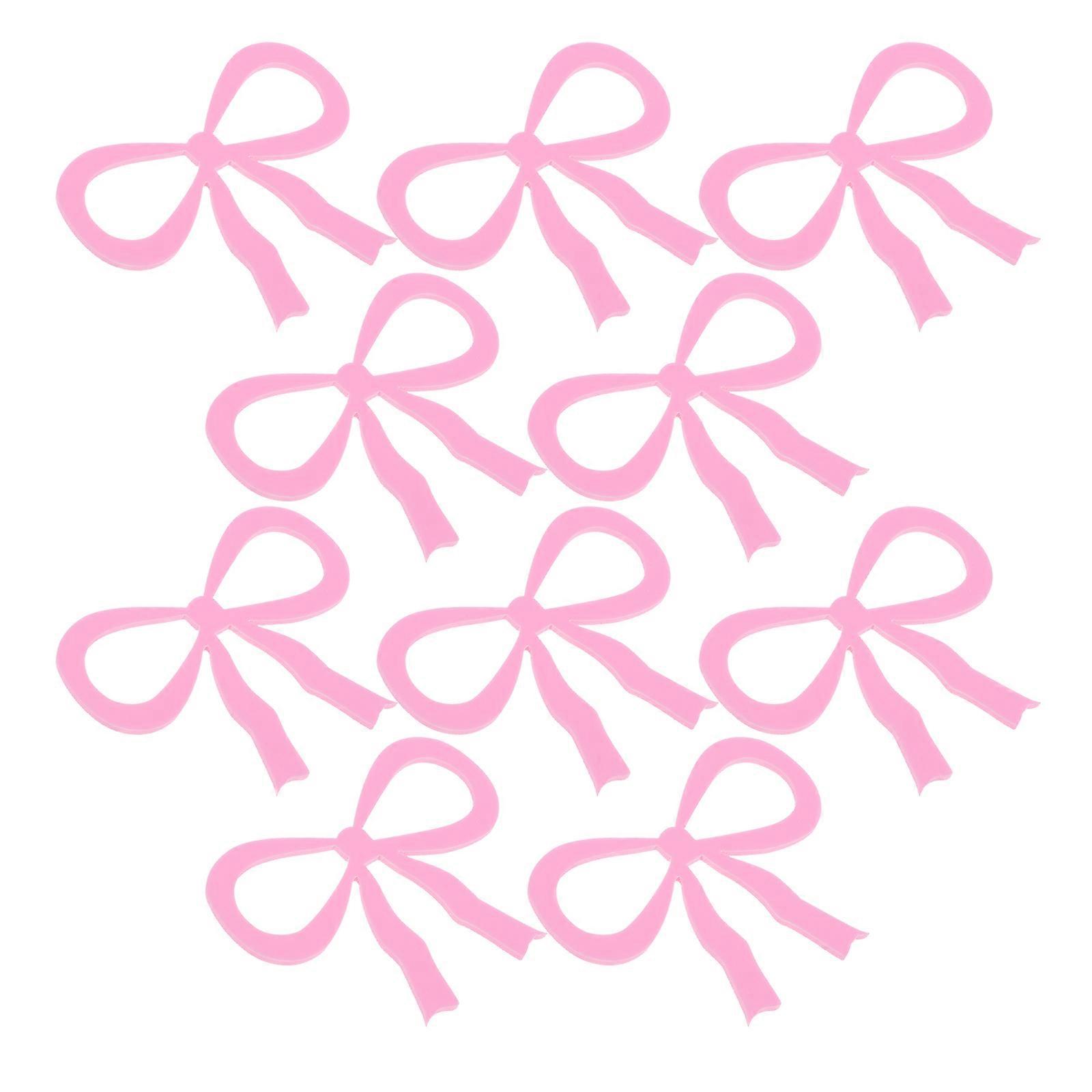 Acrylic Bow Drink Tags for Drinks with 60Pcs Reusable Charms