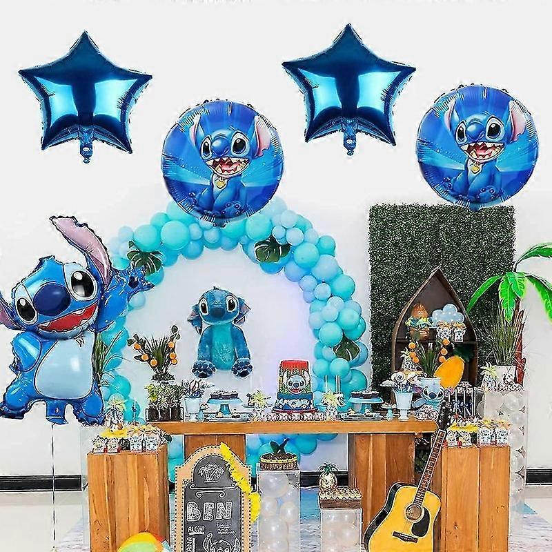 Lilo Birthday Party Theme Decoration Kit |Stitch Happy Birthday Banner |Confetti Balloons| Blue Birthday Party Decorations | Cartoon