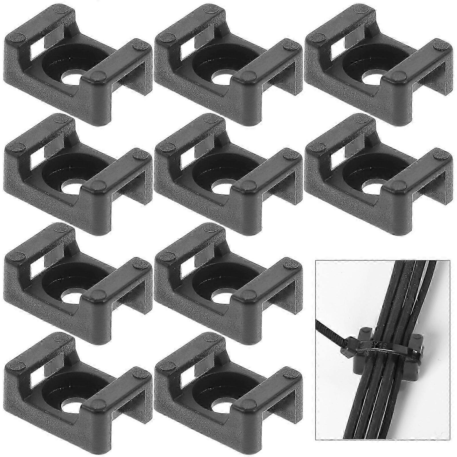 500pcs Saddle Type Cable Zip Tie Mounts, Wire Cable Mounts Base, Cable Ties Holder