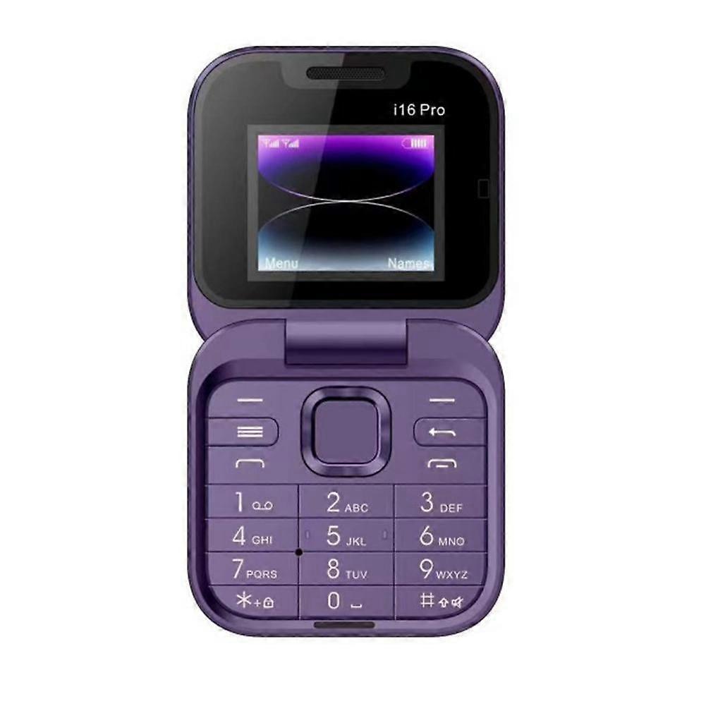 i16Pro Mini Flip Mobile Phone 2G SIM Card Small Display Foldable Phone 2024 N4E2