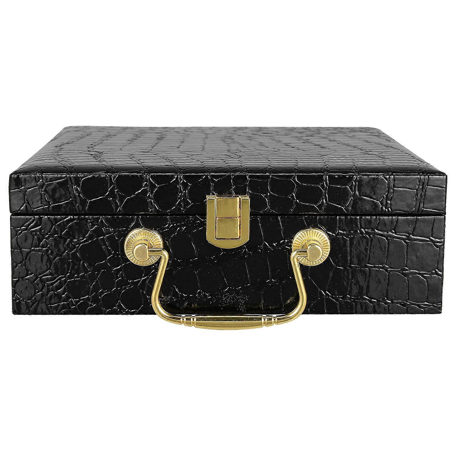 Black Wooden Cigar Box Flip-Type Storage Box for Storage Use