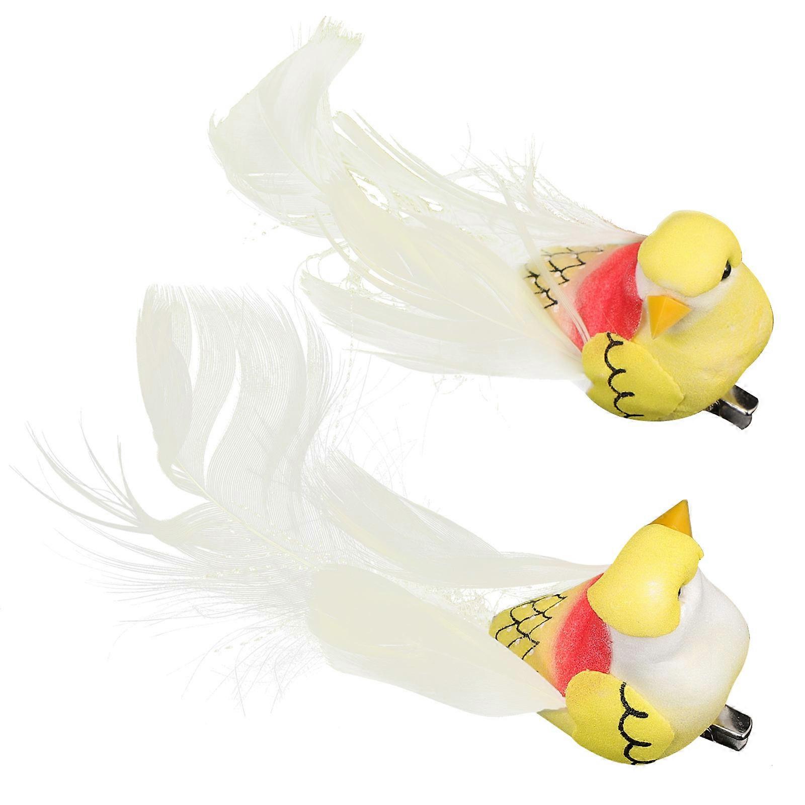 Bird Statue Realistic Craft Decoration for Garden 4Pcs Set