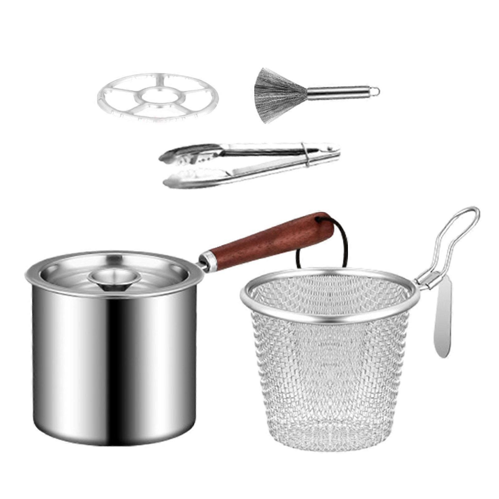 Deep Fry Pan with Handle Deep Fryers Frying Pot for Restaurant Outdoor Fries