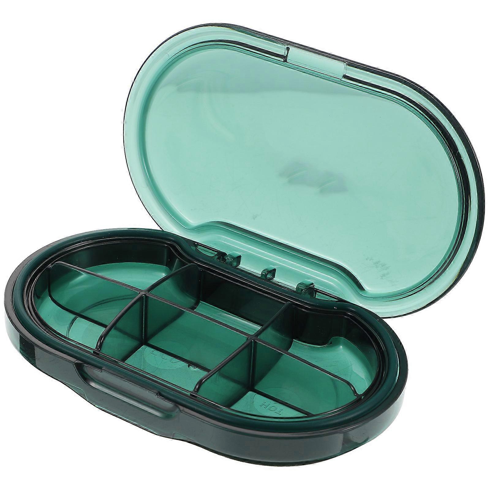 Outdoor Containers for Storage Travel Pill Case Six Grids Portable Elders 1Pack