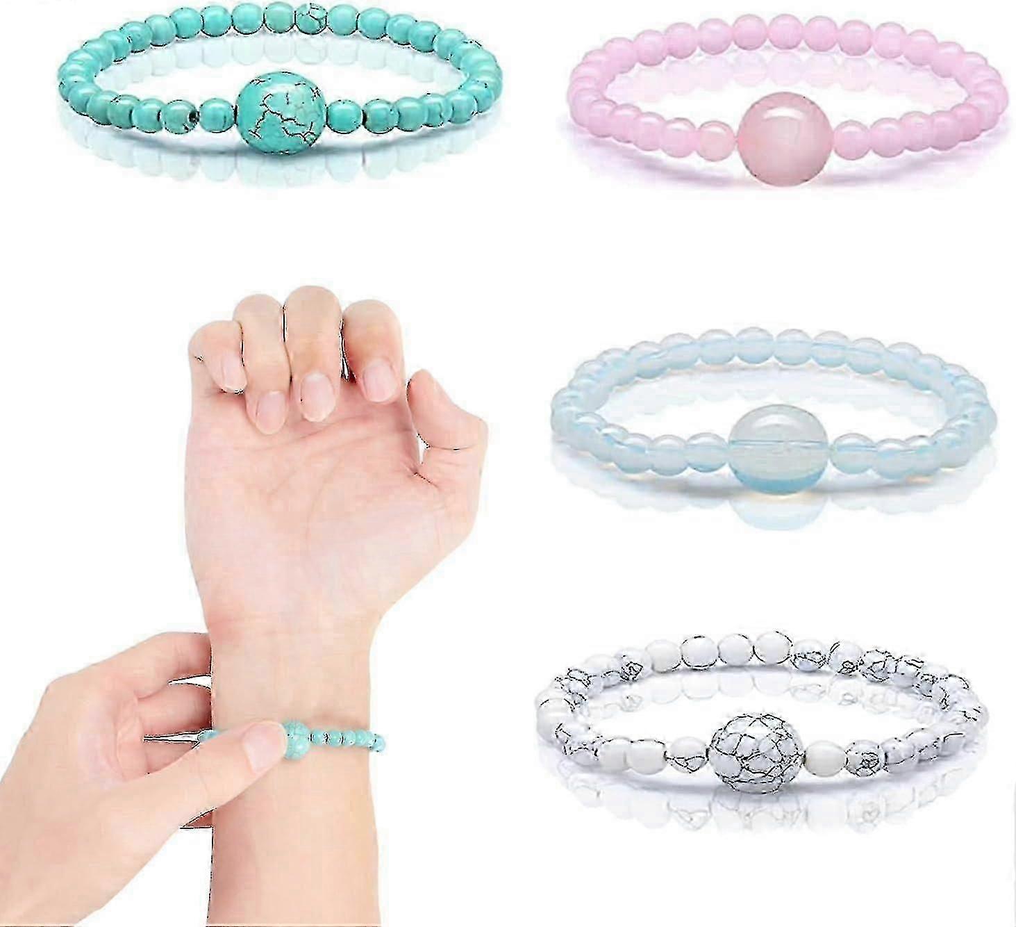 4pcs Anti Nausea Wristband Seasickness Motion Sickness Bracelets Wristband Adjustable Motion Nausea Relief Bands For Motion Sickness