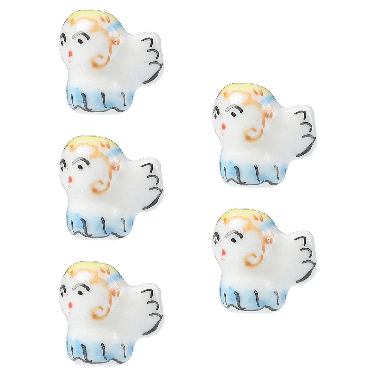 DIY Craft Bead Retro Ceramic Bead for Necklace Making 10Pcs