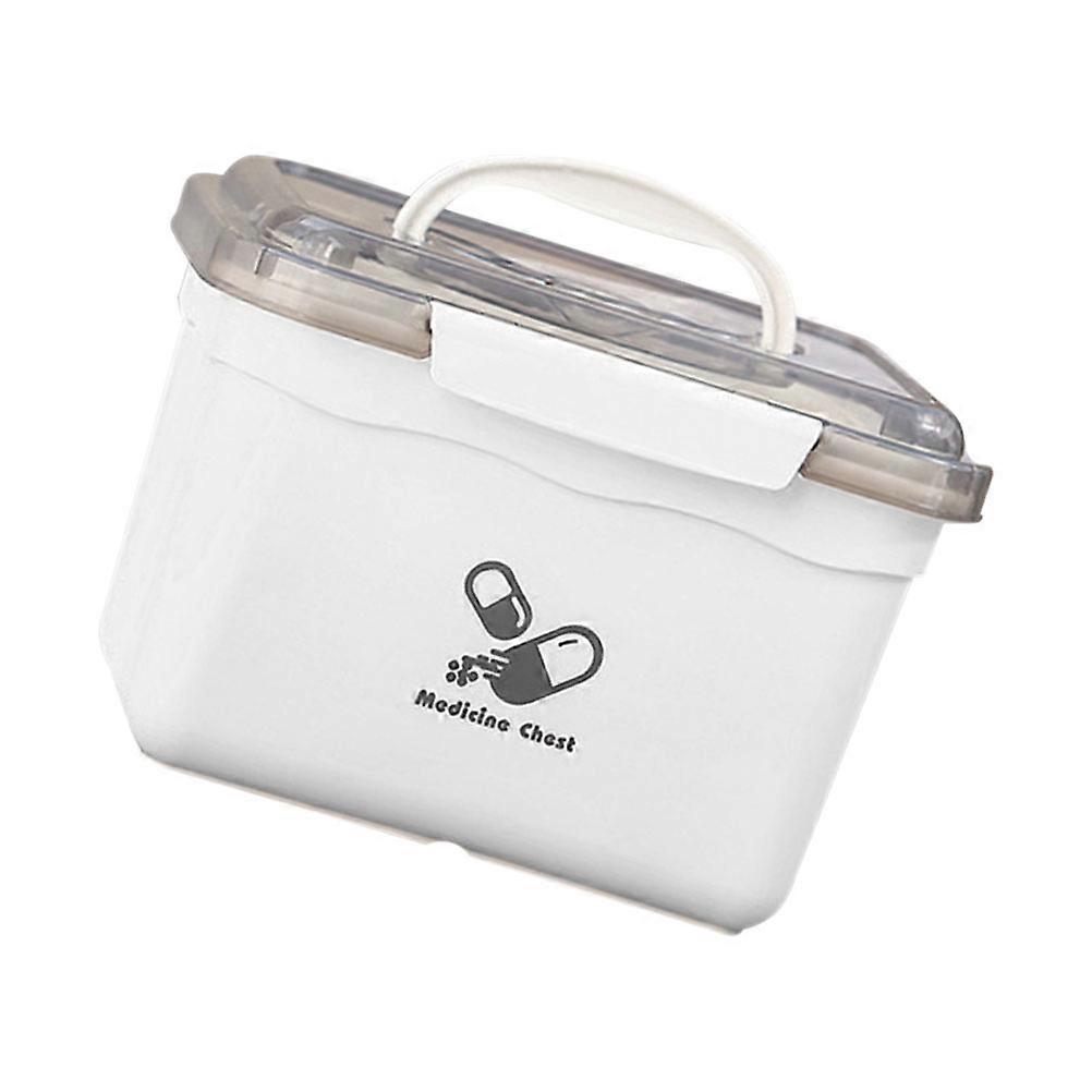 Dual-Layer Medicine Box Case for Storage 1Set Portable Household Supply