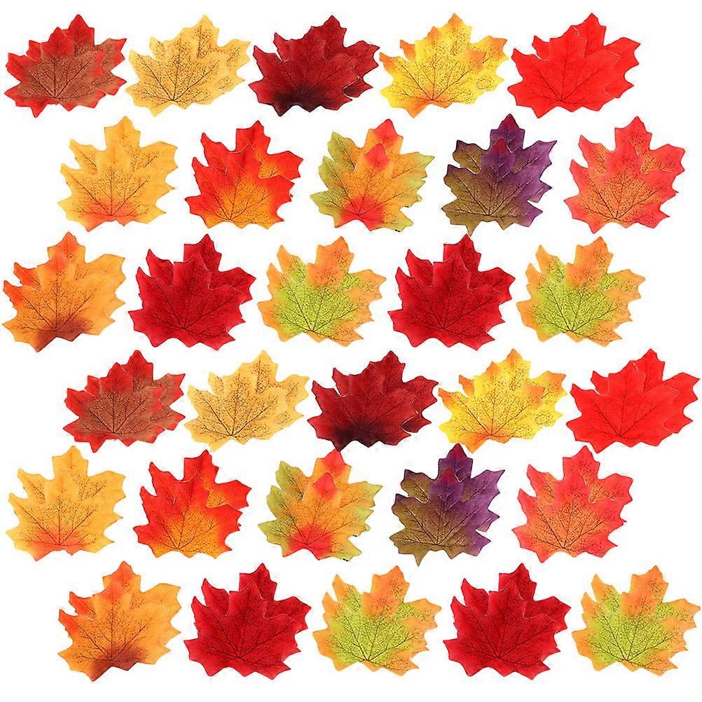Cloth Maple Leaves Faux Maple Leaves for Decor 600Pcs Assorted Color