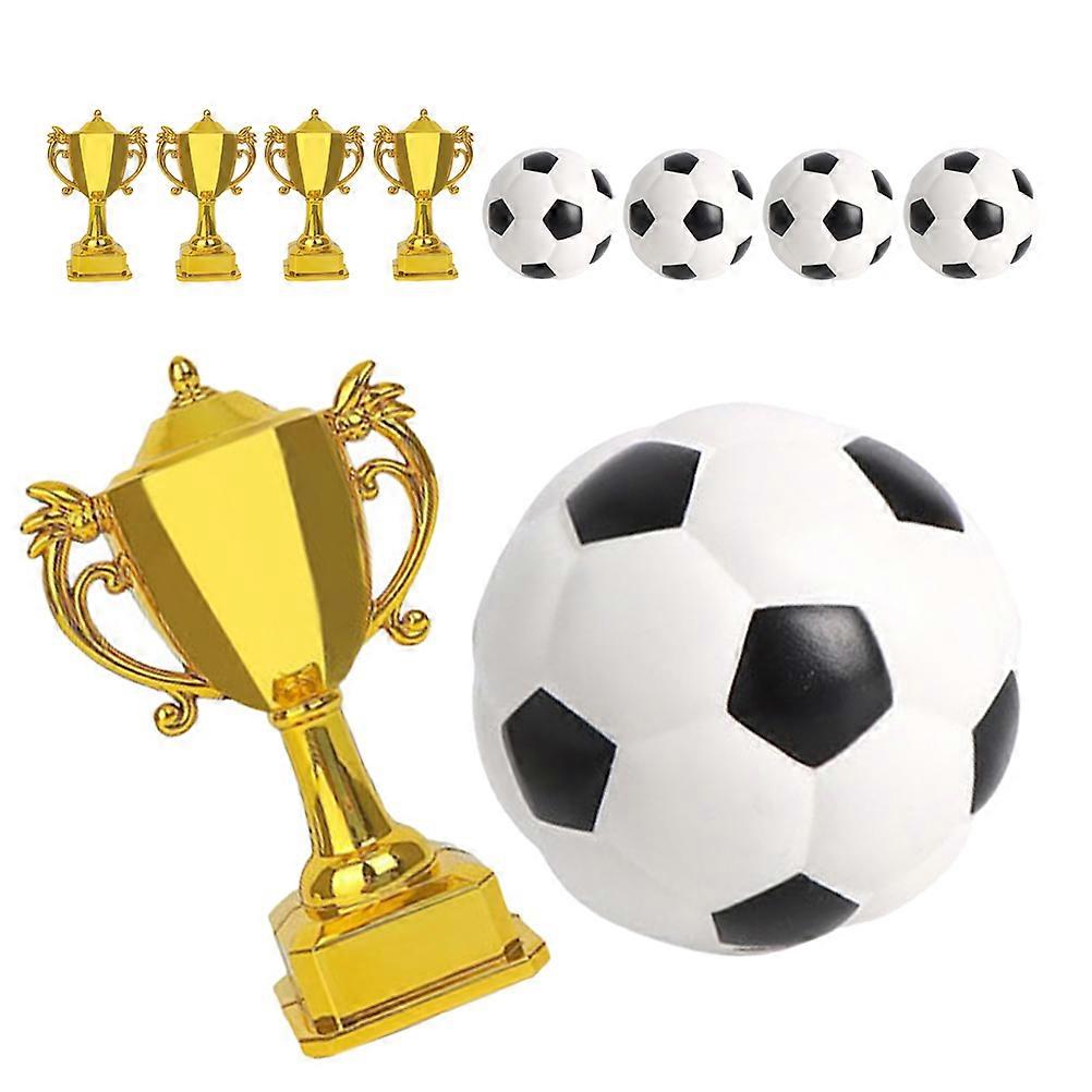 Soccer Cake Decorations Mini Gold Trophy Cup for Awarding 15Sets Plastic
