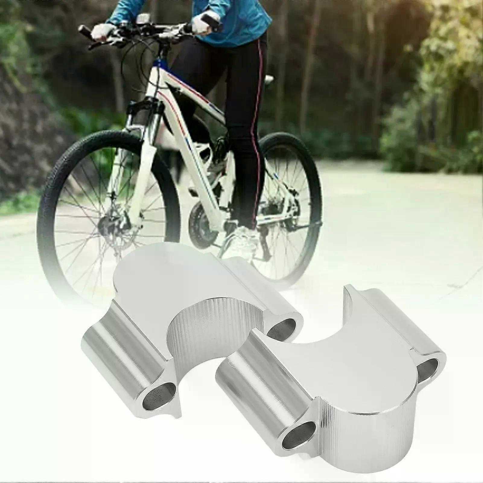 28mm Motorcycle Handlebar Riser Clamp Universal 30mm Height Mount Clamp Replacement For WR250F 20152017 Silver
