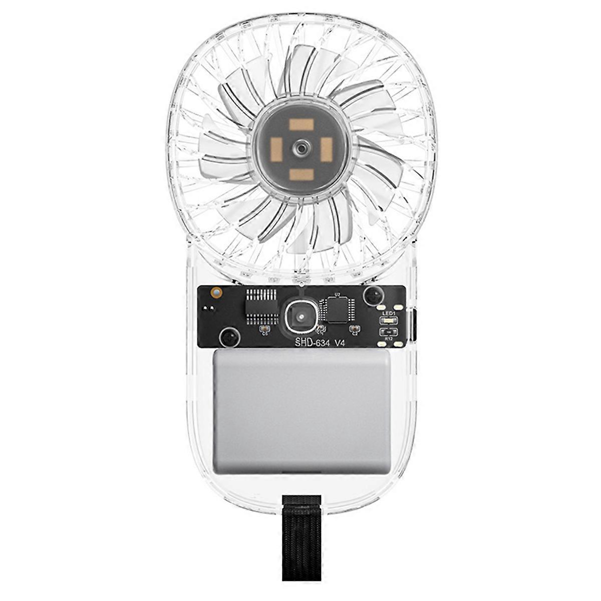 Handheld Mini Fan with Adjustable Speed and 1200mAh Battery White