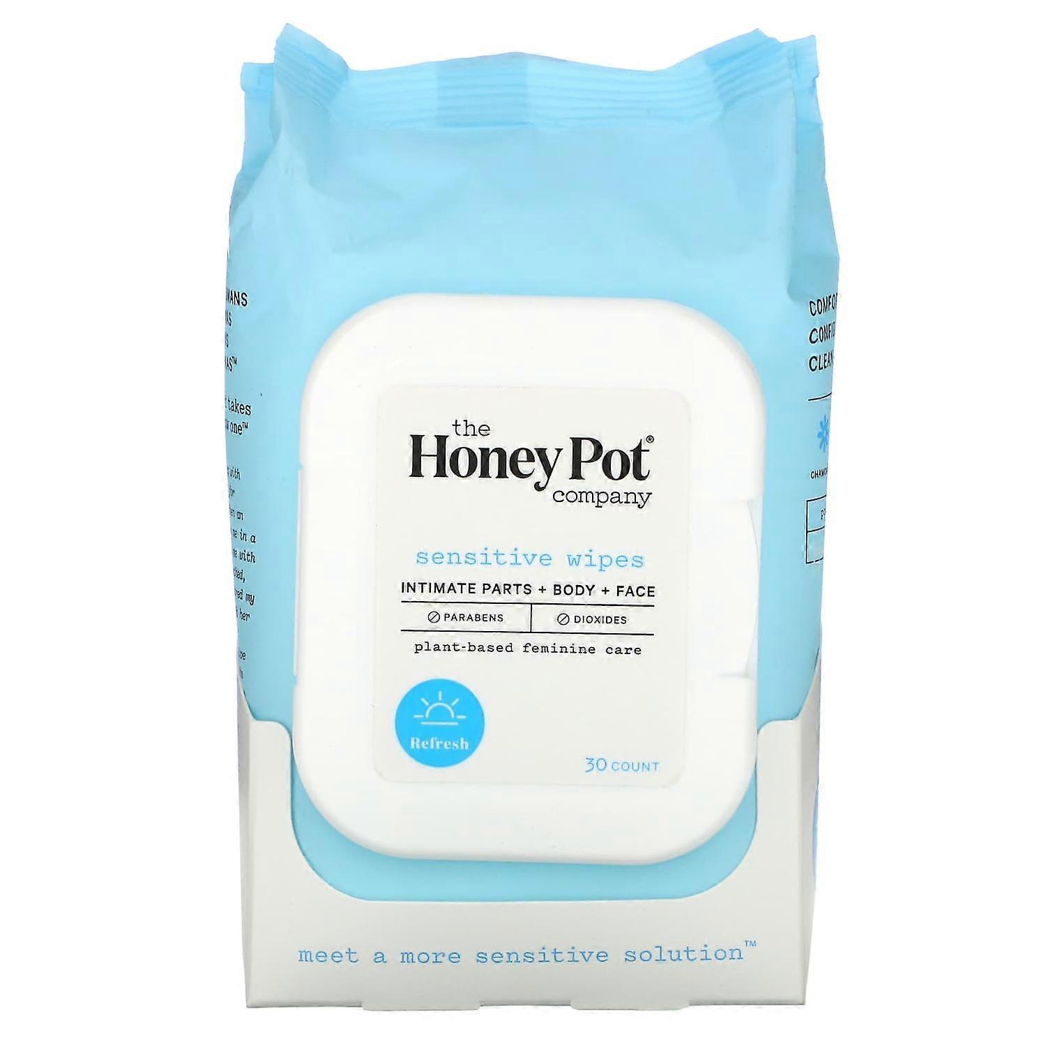 The Honey Pot Company, Sensitive Wipes, 30 Count