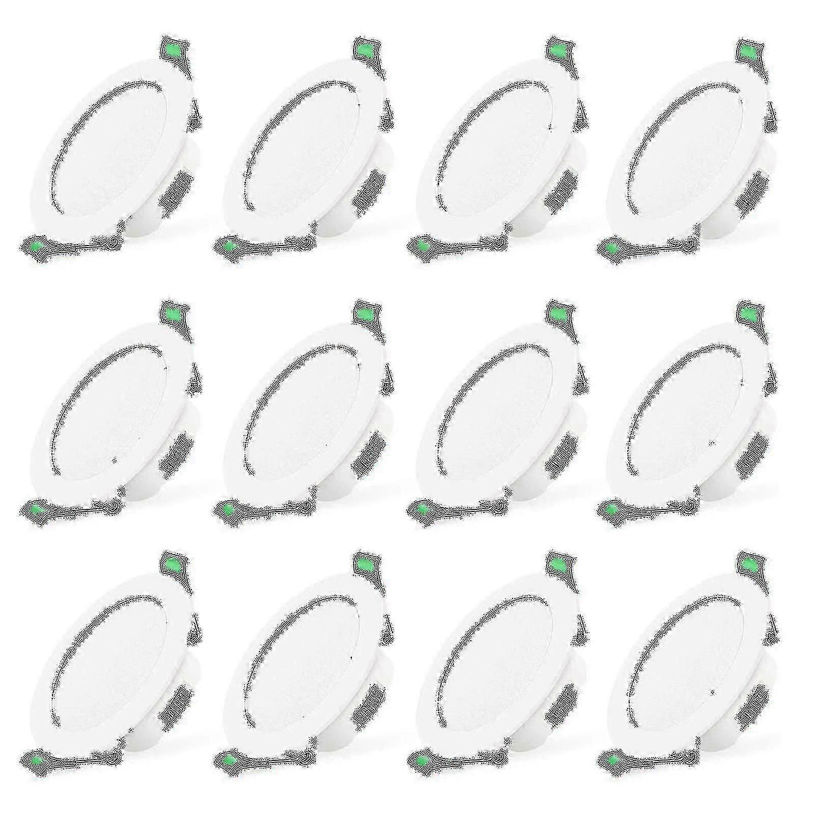 12pcs 7w White Led Downlight Recessed Ceiling Lights Slim Spot Light