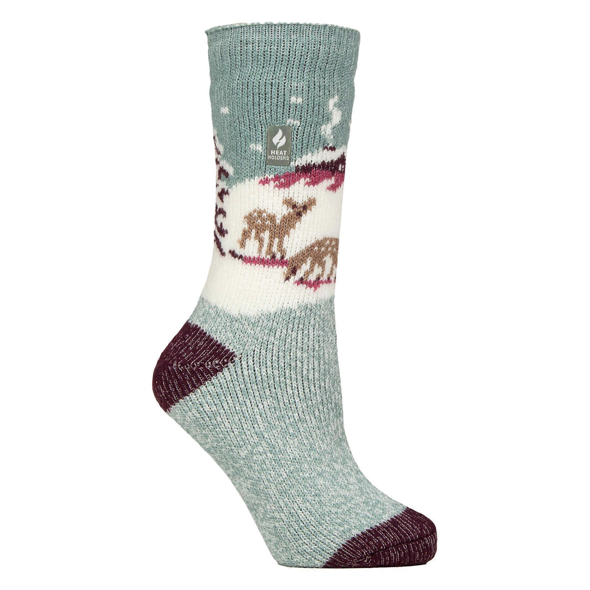 Heat Holders - Ladies Original Christmas Patterned Thermal Socks