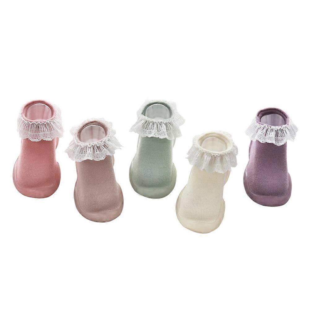 Baby Ankle Sock Non-Slip Flooring Socks for Toddler 1Pair Purple Soft Socks