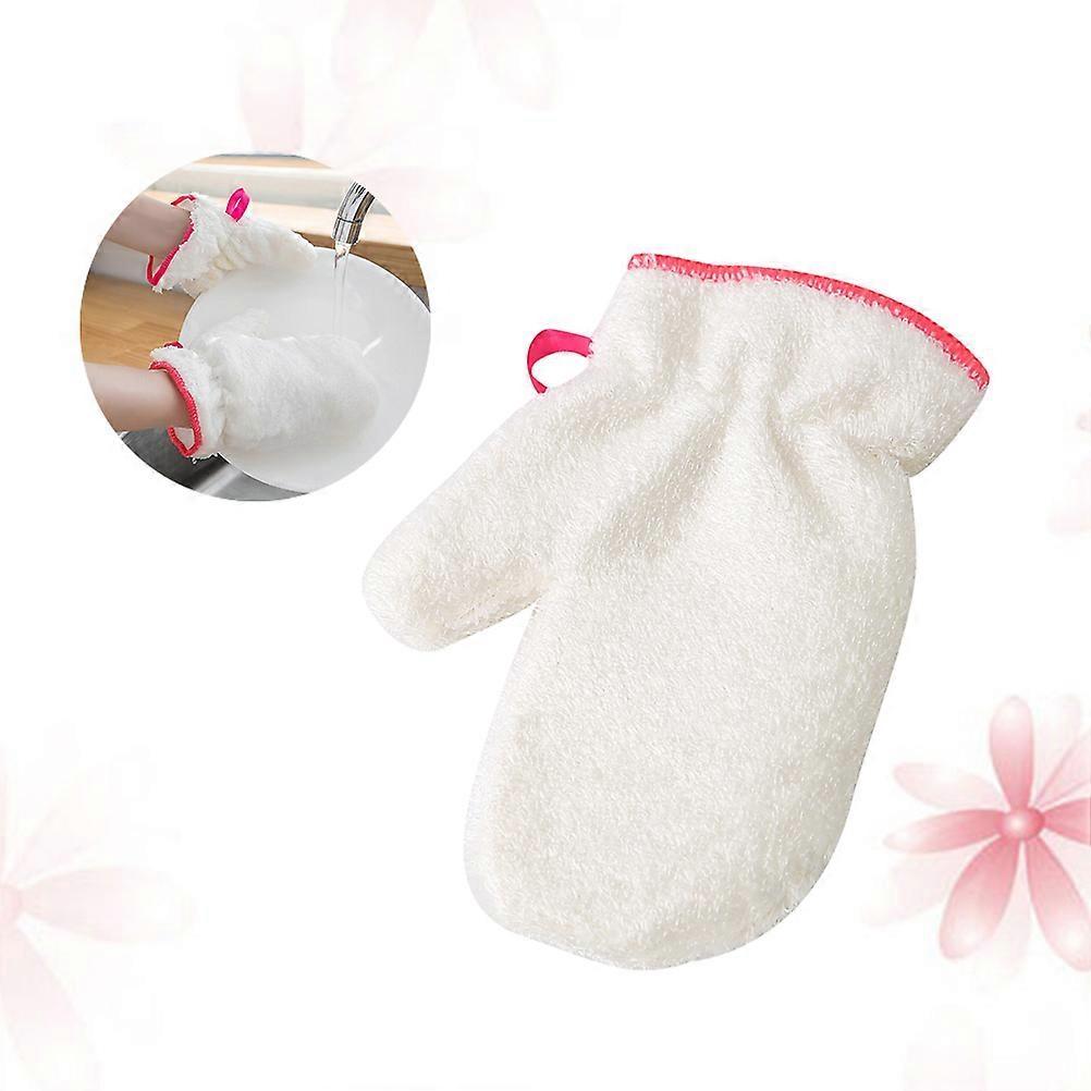 Waterproof Glove Bamboo Fiber for Dishwashing 2Pcs Household Gloves