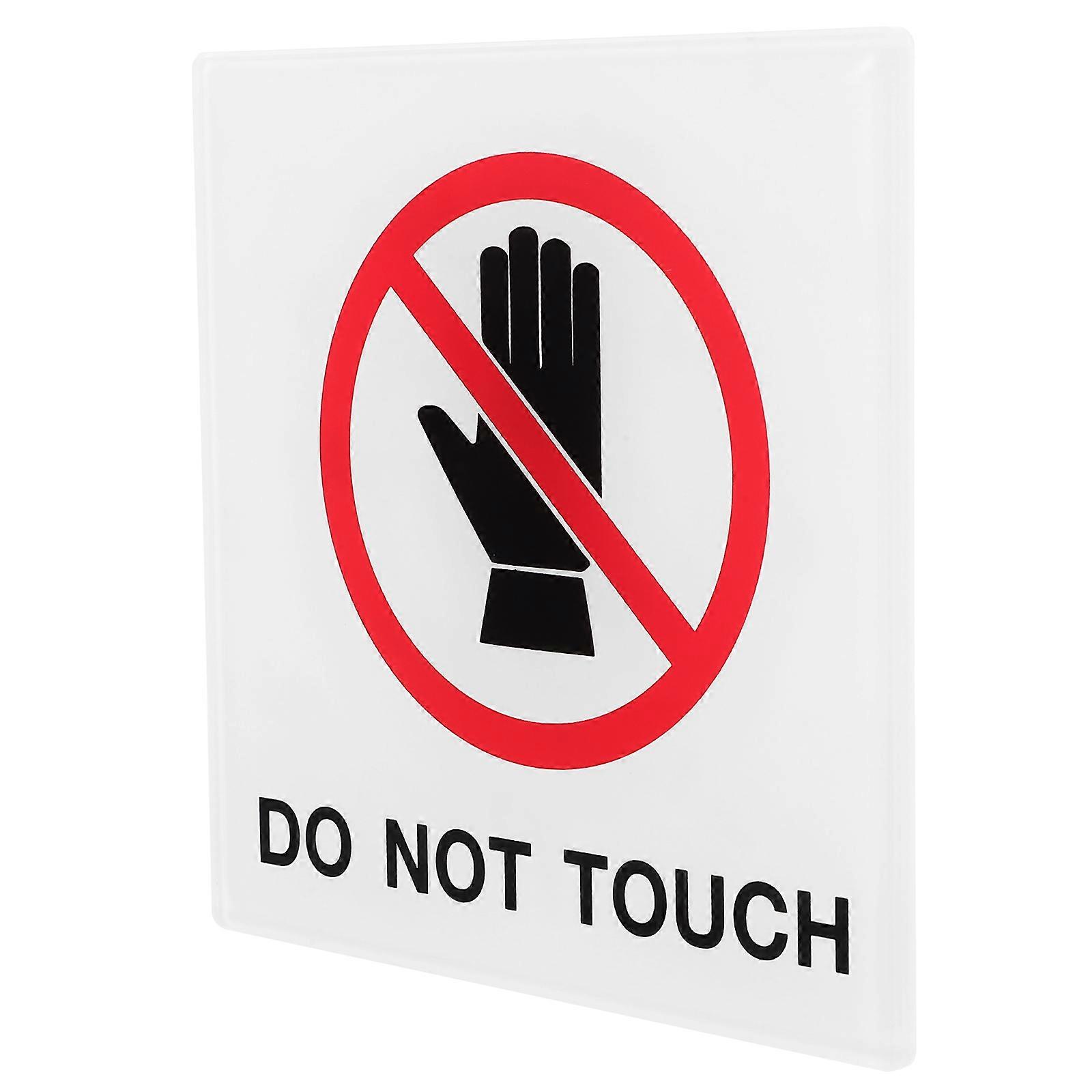 Do Not Touch Sign Acrylic Caution Label for Safety Use 3Pcs Pack