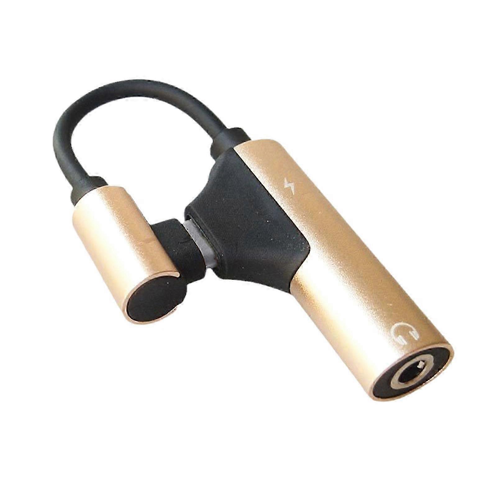 USB C to 3.5mm Sound Adapter Type C to Headphone Adapter Sound Dongle Cable Cord Headphone Amplifiers for Phone Gold 26s