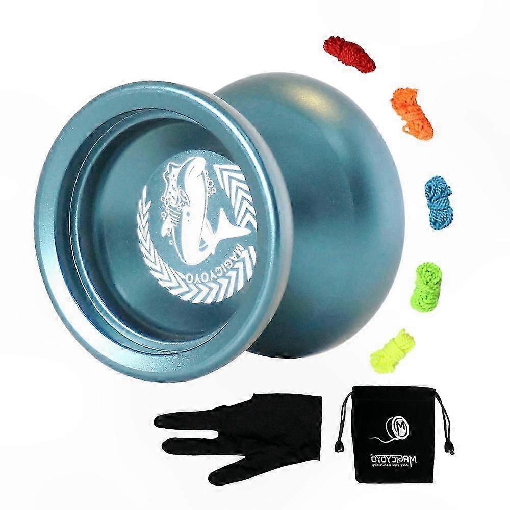 Unresponsive Professional Yoyo with Shark Design, Blue Color for Advanced Players