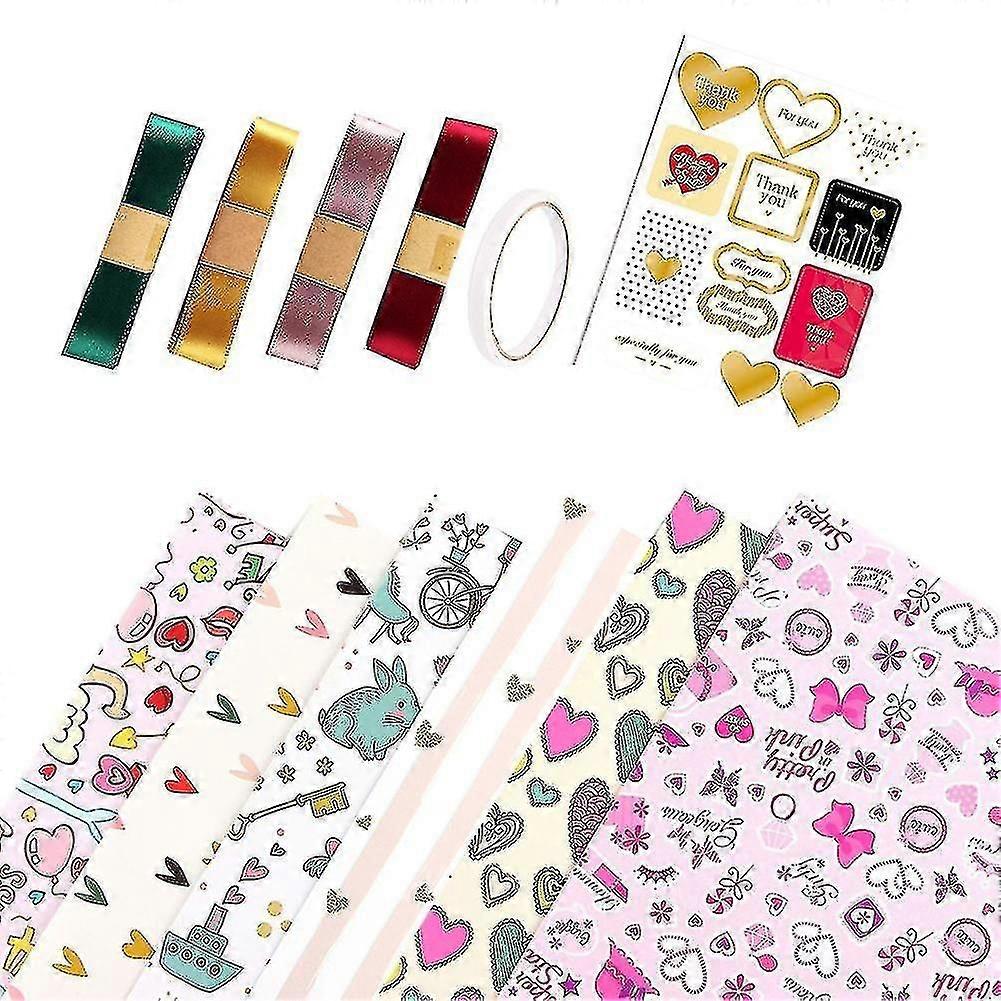 6 Sheets Gift Wrapping Paper,wrapping Paper With 6 Different Patterns