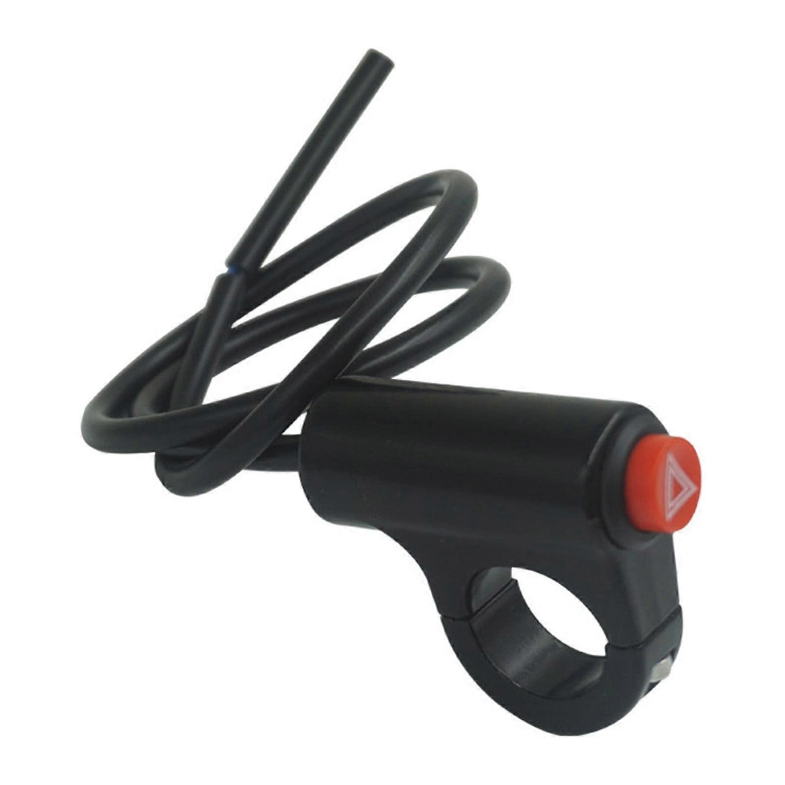 Motorcycle Handlebar Mount Switch Assembly Universal Hazard Light Button Compatible With Motorbike Parts