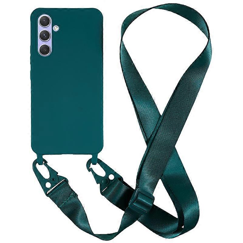 For Samsung Galaxy A54 5G Soft TPU Case Matte Finish Phone Protector with Wide Lanyard