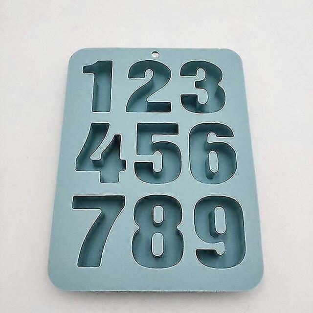 9Silicone Digital Ice Box Word Mold Gray Blue