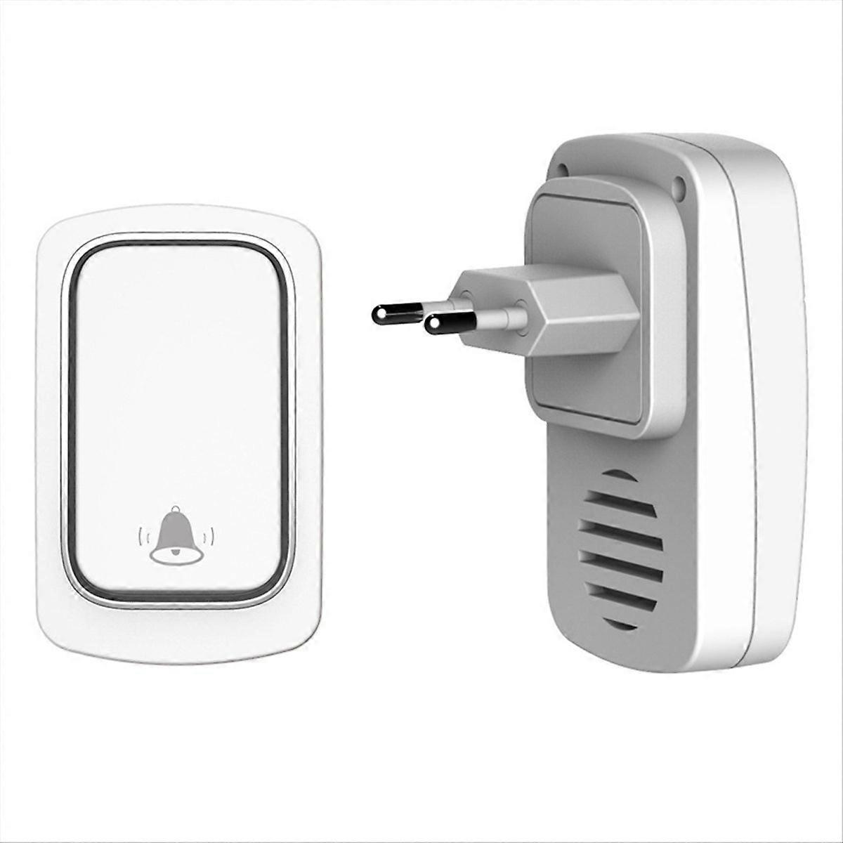 Self Powered Wireless DoorBell No Battery Waterproof DoorBell EU Plug