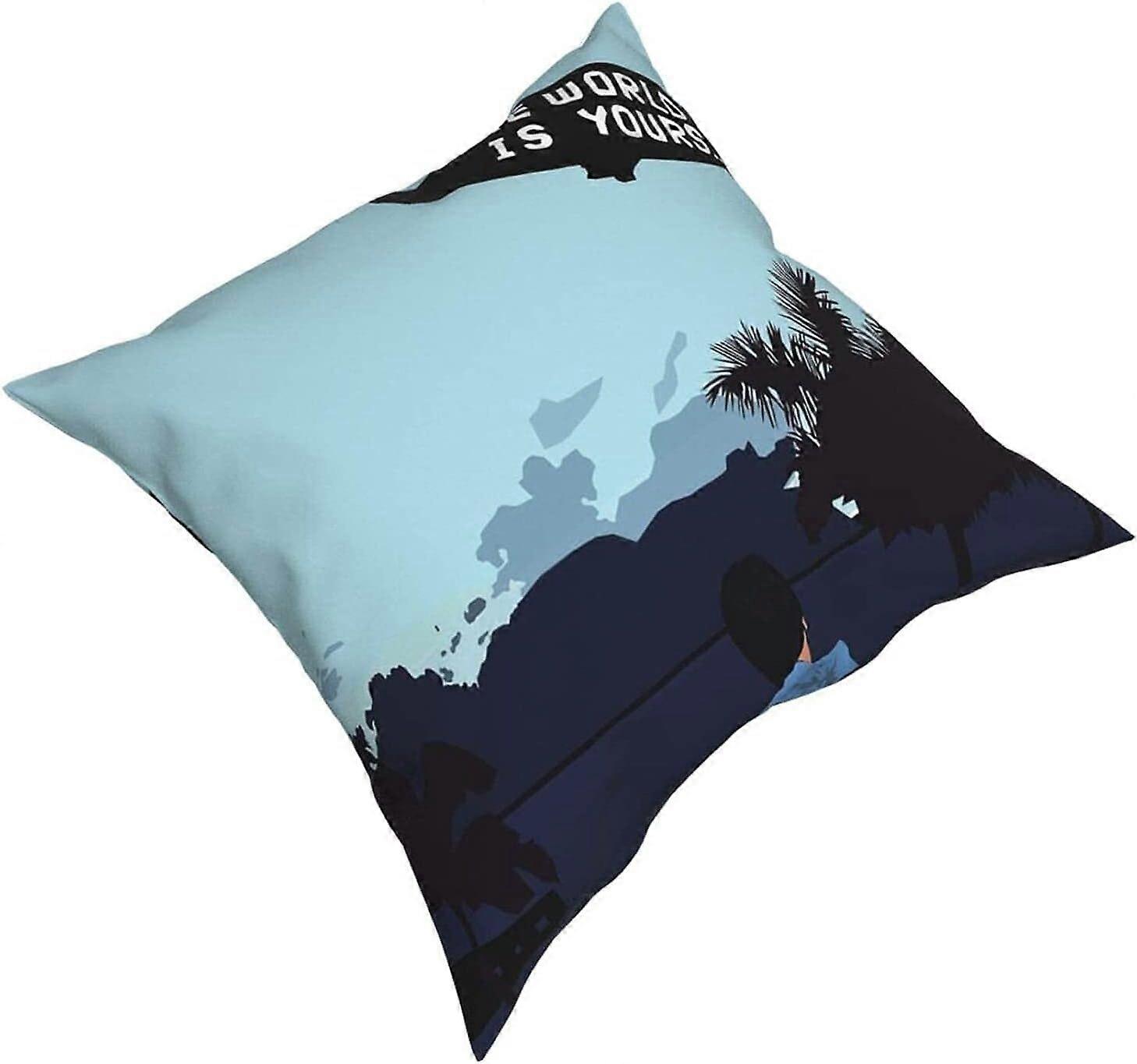 v1034世界はあなたのタペストリー枕カバーファッションスクエア枕カバークッションカバー装飾スロー枕カバー18×18インチ45×45センチメートル - TB1034 ij1034