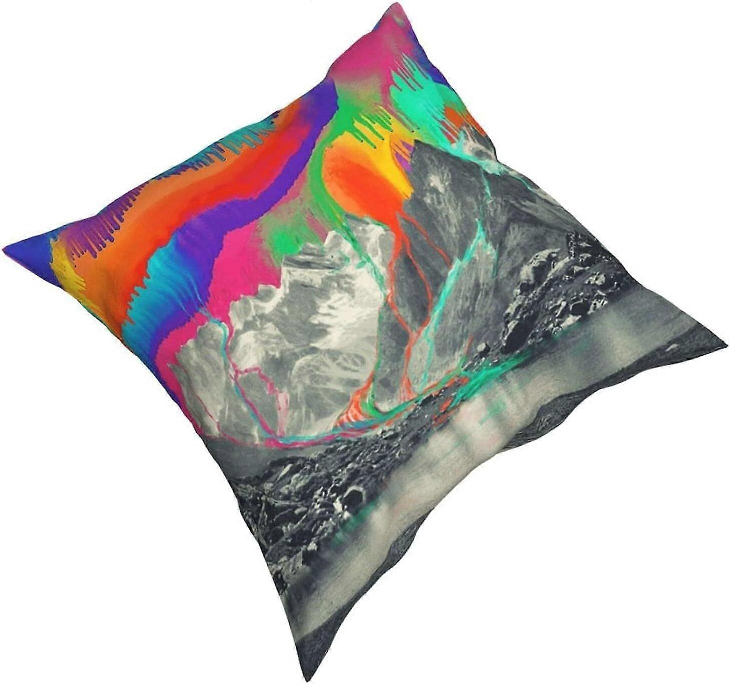 v1424スカイフォール溶けるオーロラタペストリー枕カバーファッションスクエア枕カバークッションカバー装飾スロー枕カバー18 X 18インチ45 X 45 cm -