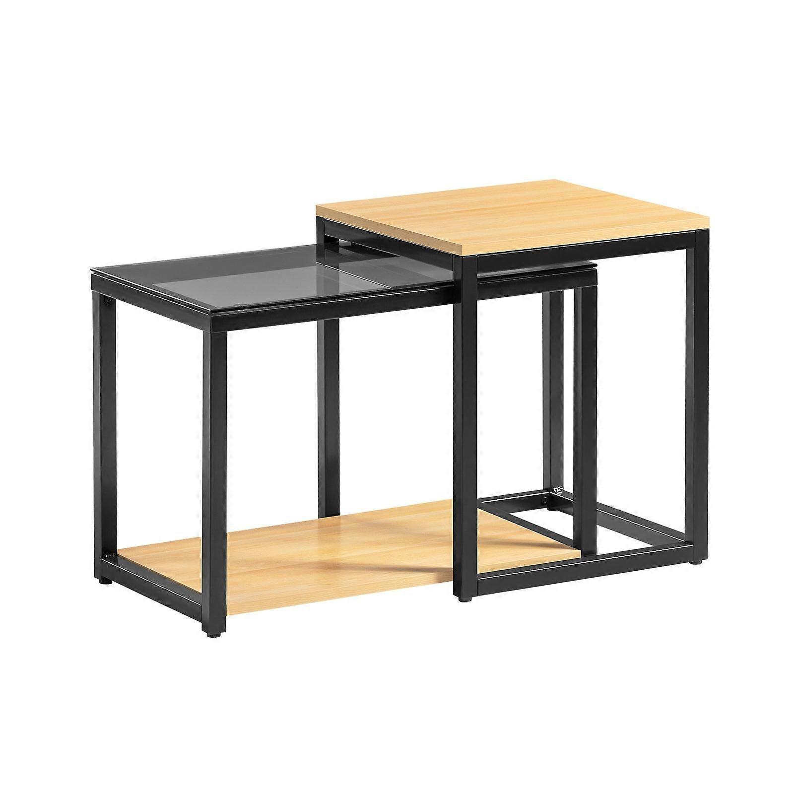 SoBuy Nesting Tables Set of 2 Coffee Side Table,FBT35-SCH