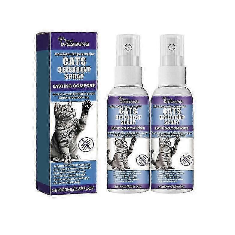 1-5x Cat Deterrent Spray, Stops Cats from Peeing & Scratching, Lemon & Coptis, Safe for Furniture