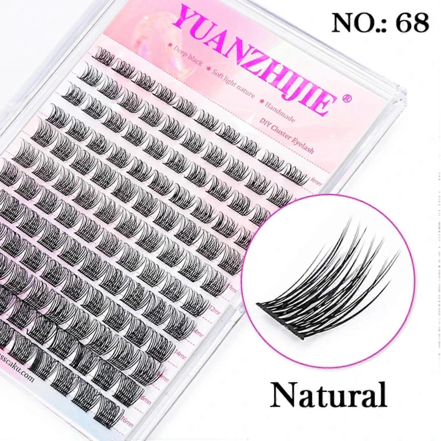 DEKAXID MASSCAKU 12 Rows DIY lashes Cluster 30D40D False Eyelashes Heat Bonded Premade Fans Individual Natural Segmented Lash Clusters
