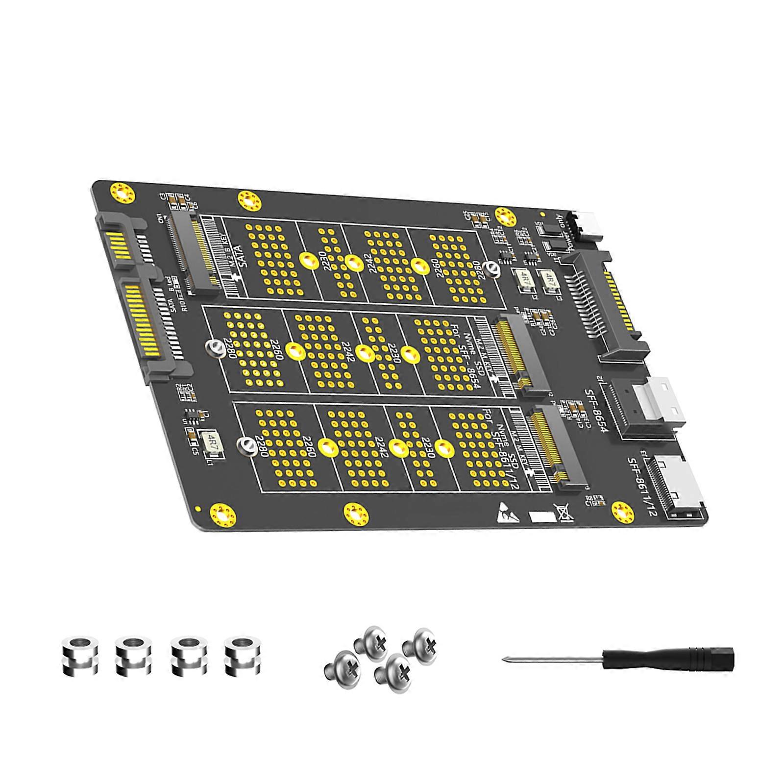 Efficient Solid Disk to SFF-8611/8612 SFF-8654 Transition Adapter Card for Computer Integration Conversion Board Multicolor