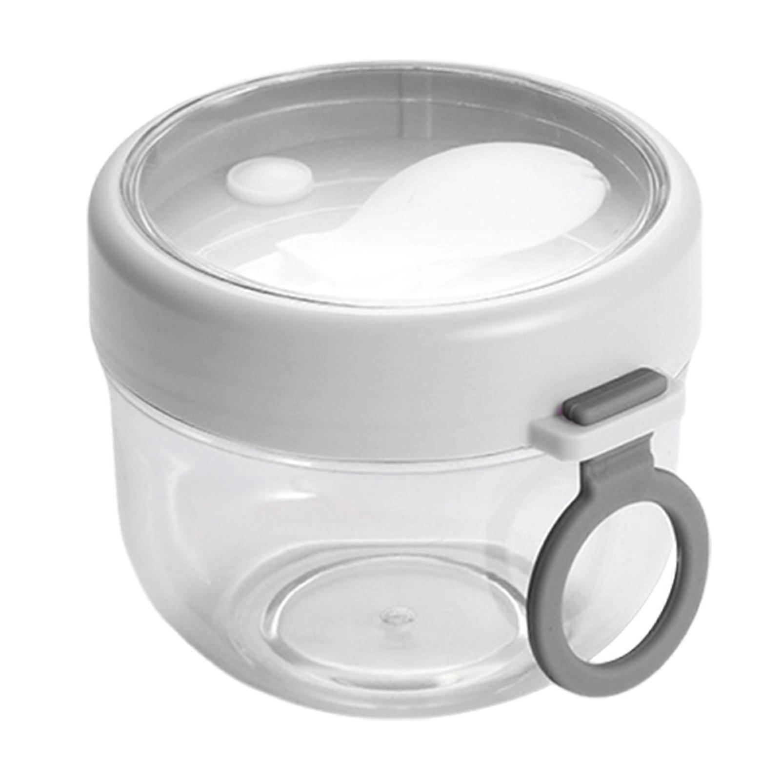 Overnight Oats Container with Lid Spoon for Breakfast On-the-Go Reusable Breakfast Cereal Salad Container Perfect for Oats Salads Yogurts Fruits.