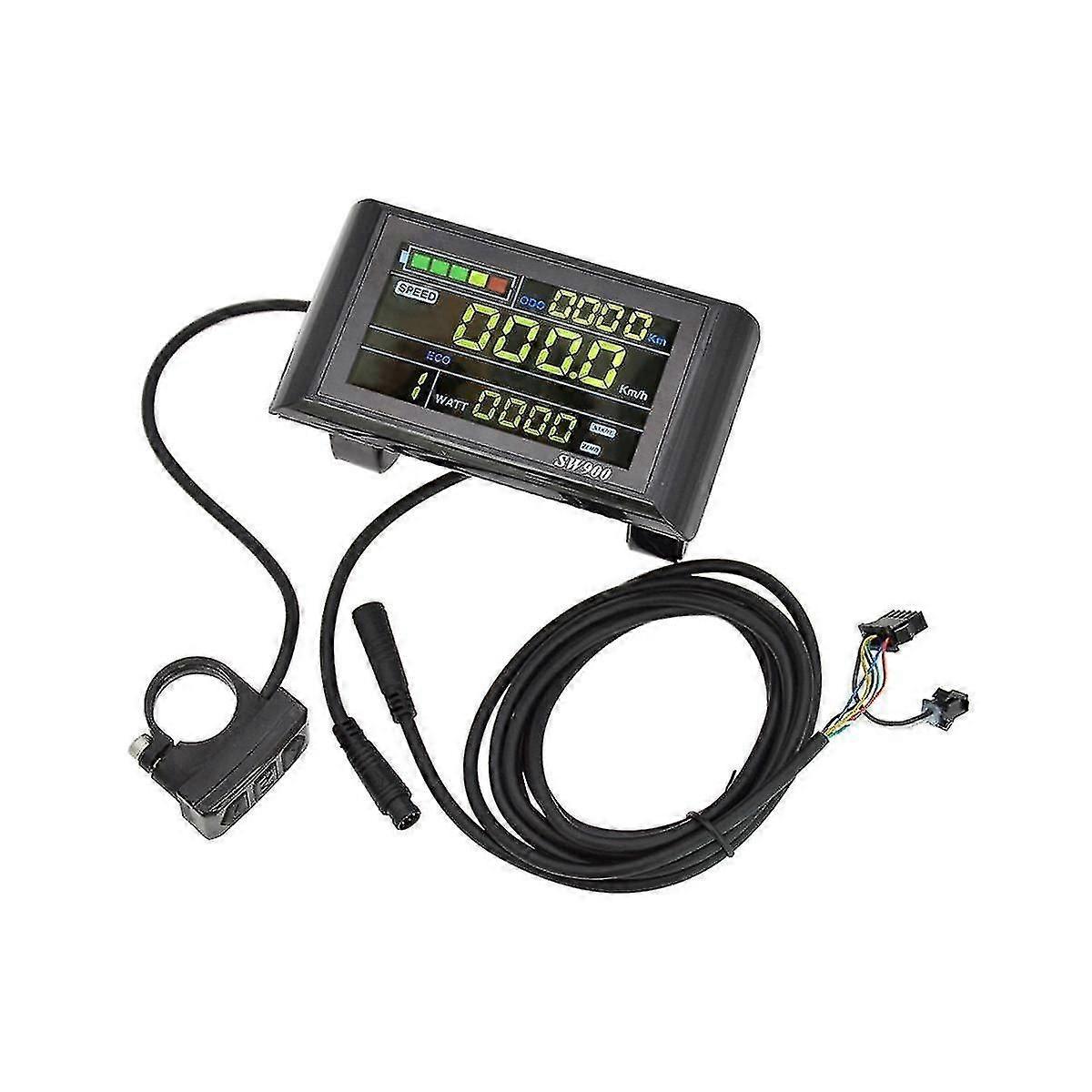 Sw900 Lcd Display Meter Control Panel 24 36 48v 52v 60v Electric Scooter 6 Pins Plug Riding Speed Ti