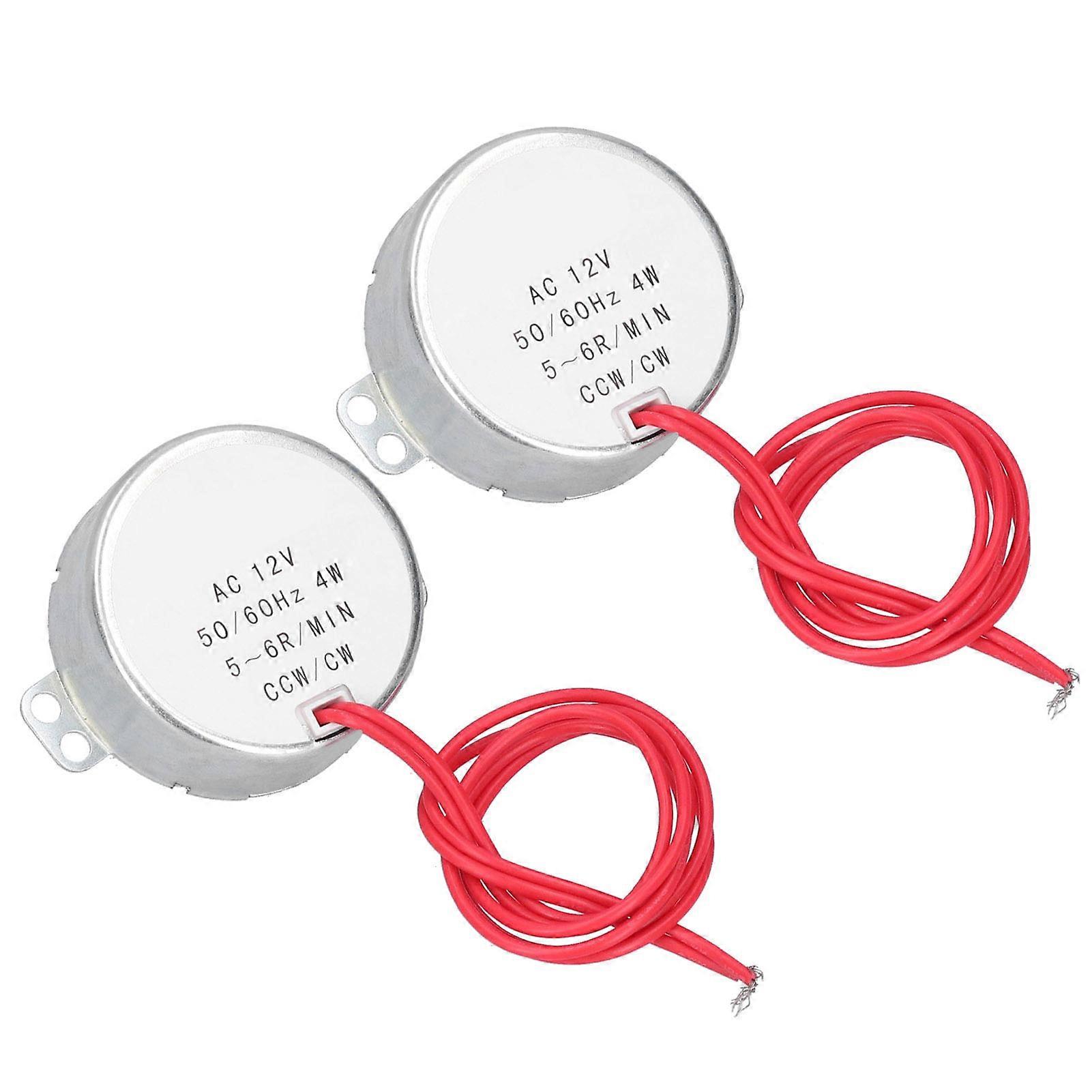 2Pcs AC Motor Synchronous CCW/CW Micro Machine Tool Accessories AC12V 5-6R/MIN 4W