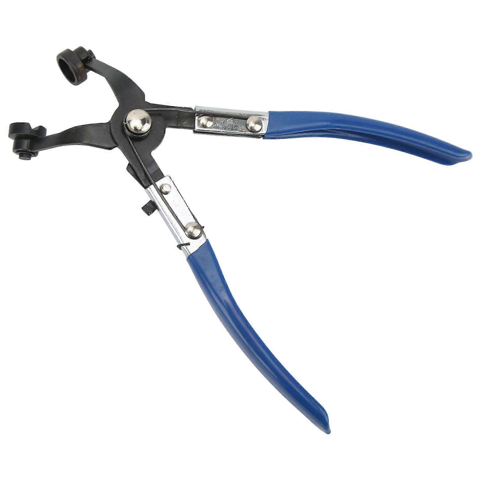 Flexible hose clamp tool with 45 degree angled head