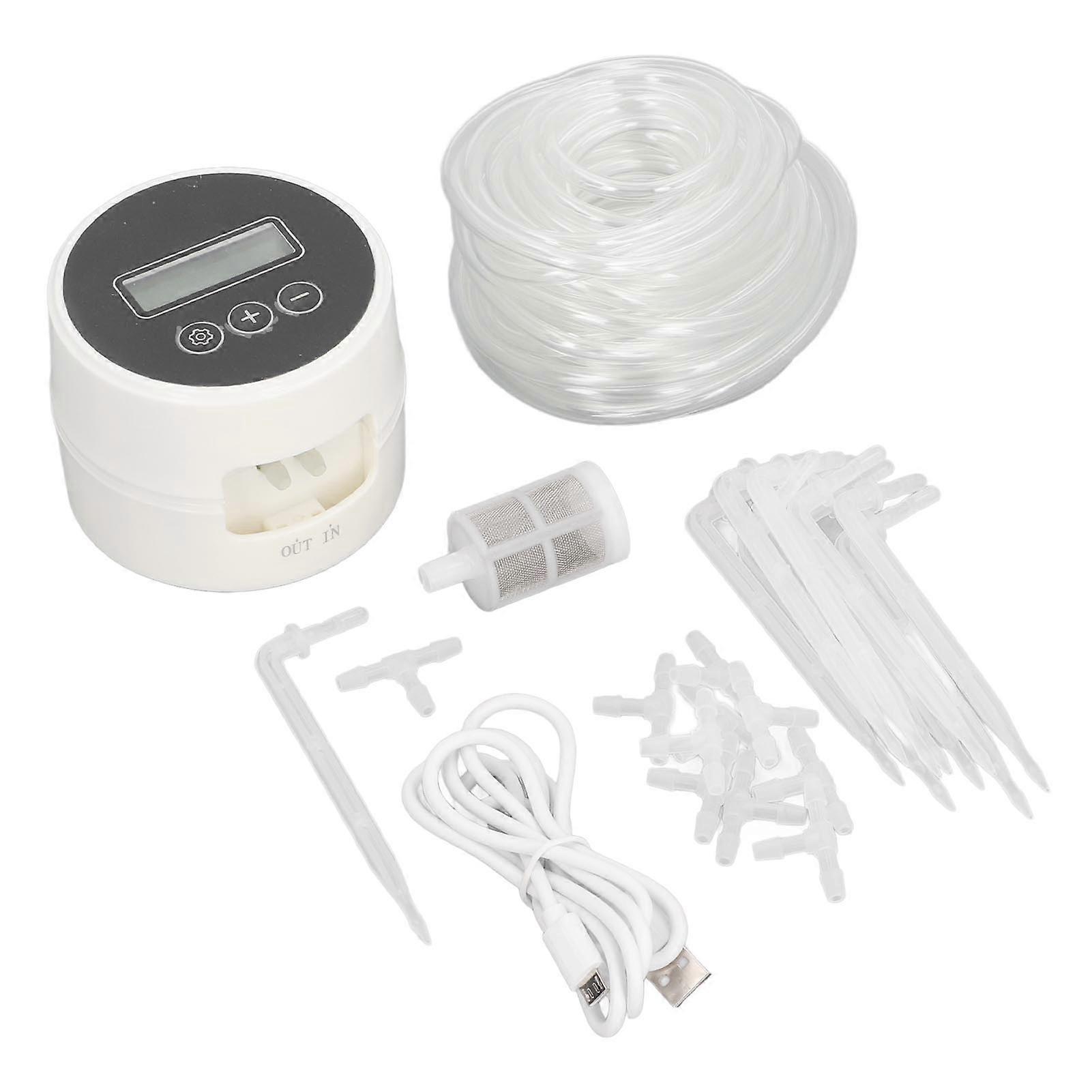 LCD Automatic Watering System USB Or Battery Powered Smart Drip Irrigation Timer Water Pump for 10 Indoor Plants