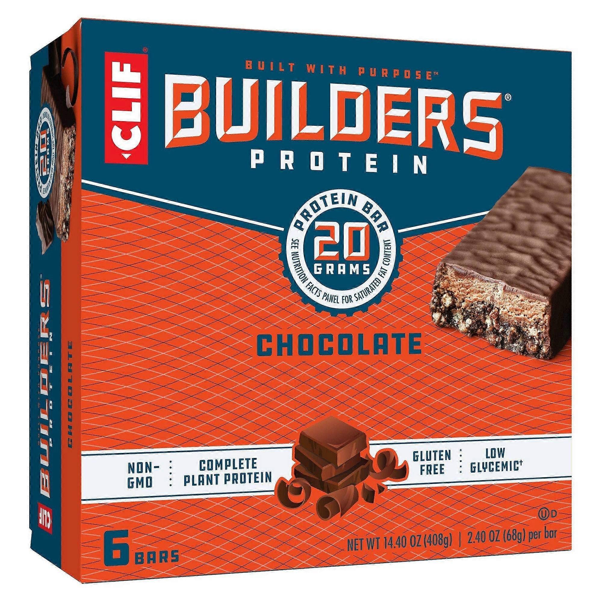 Clif Buildersプロテインバー、チョコレート、タンパク質20g、6個入り