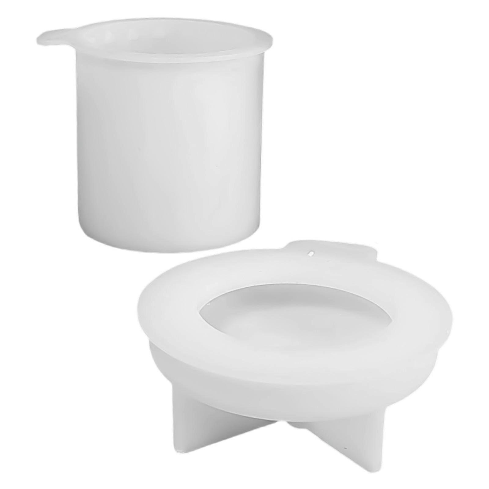 Silicone Mold For Smooth Release Resin Art Projects And Decorative Storage Jar Succulent Planter with Lid Mould Multicolor