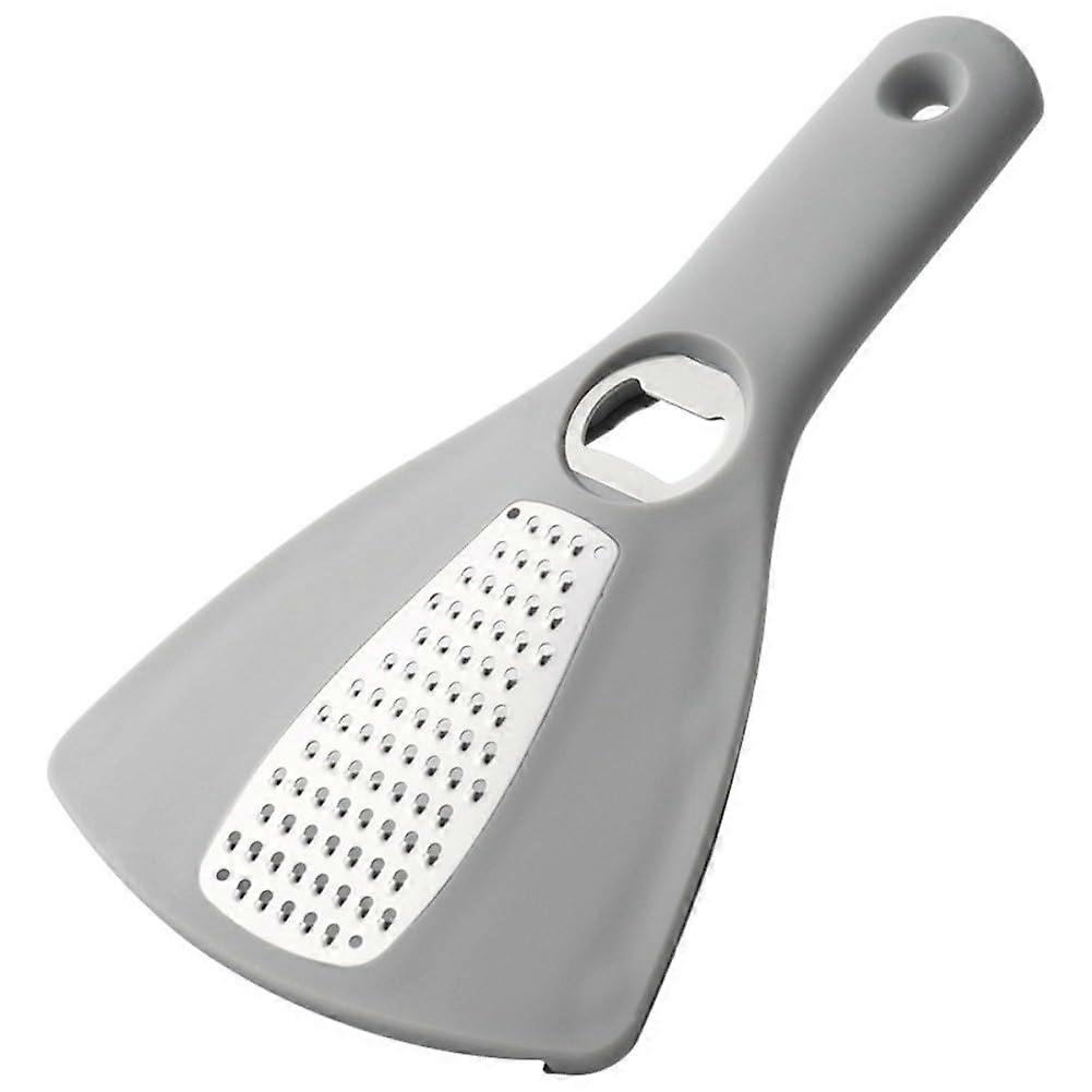 Manual Can Opener with Jar Twist Lid Tool and Kitchen Grater for Home Use Grey