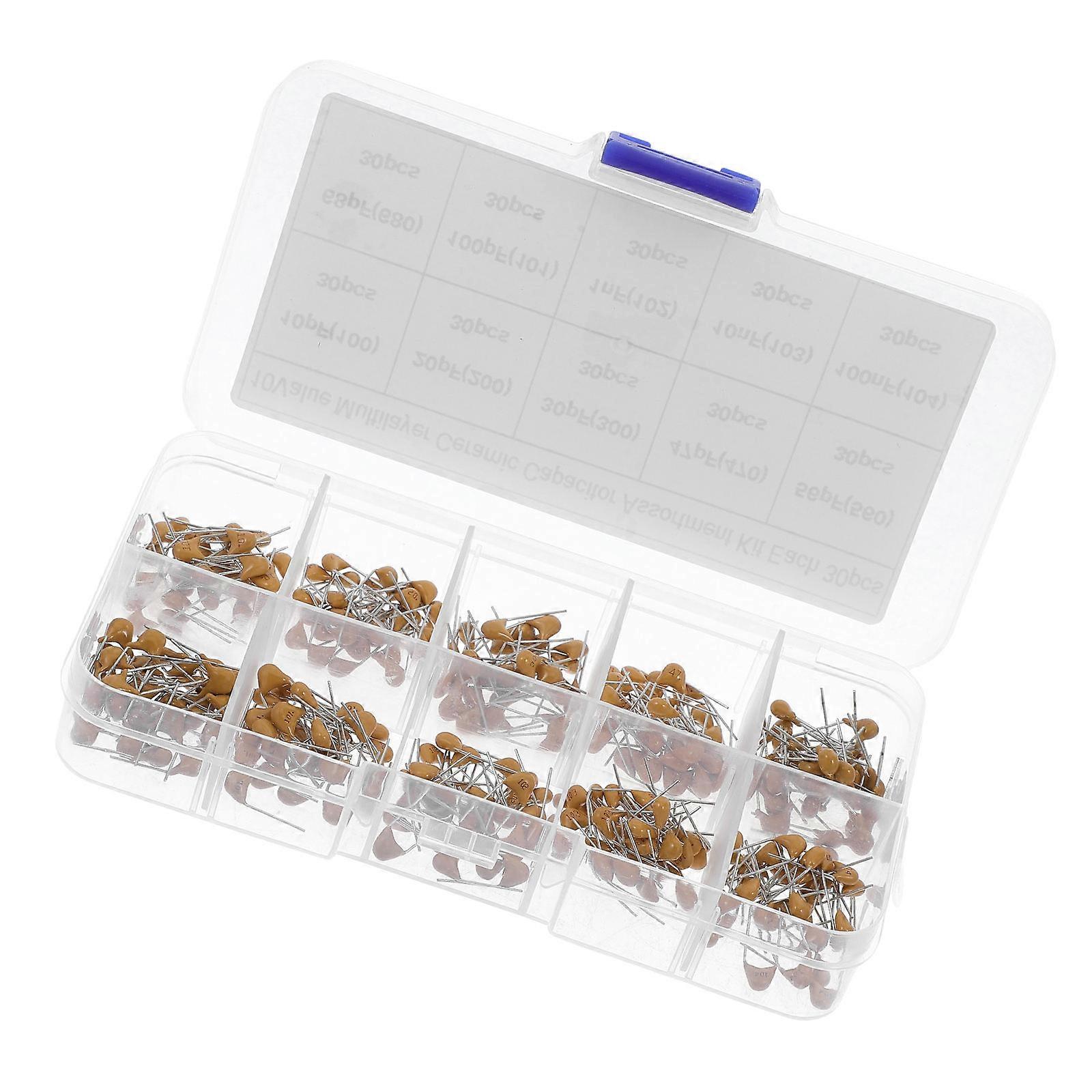 Ceramic Capacitor Kit 300Pack Ideal For Electronics Projects Crafted For Hobbyists And Professionals Featuring And High Resistance