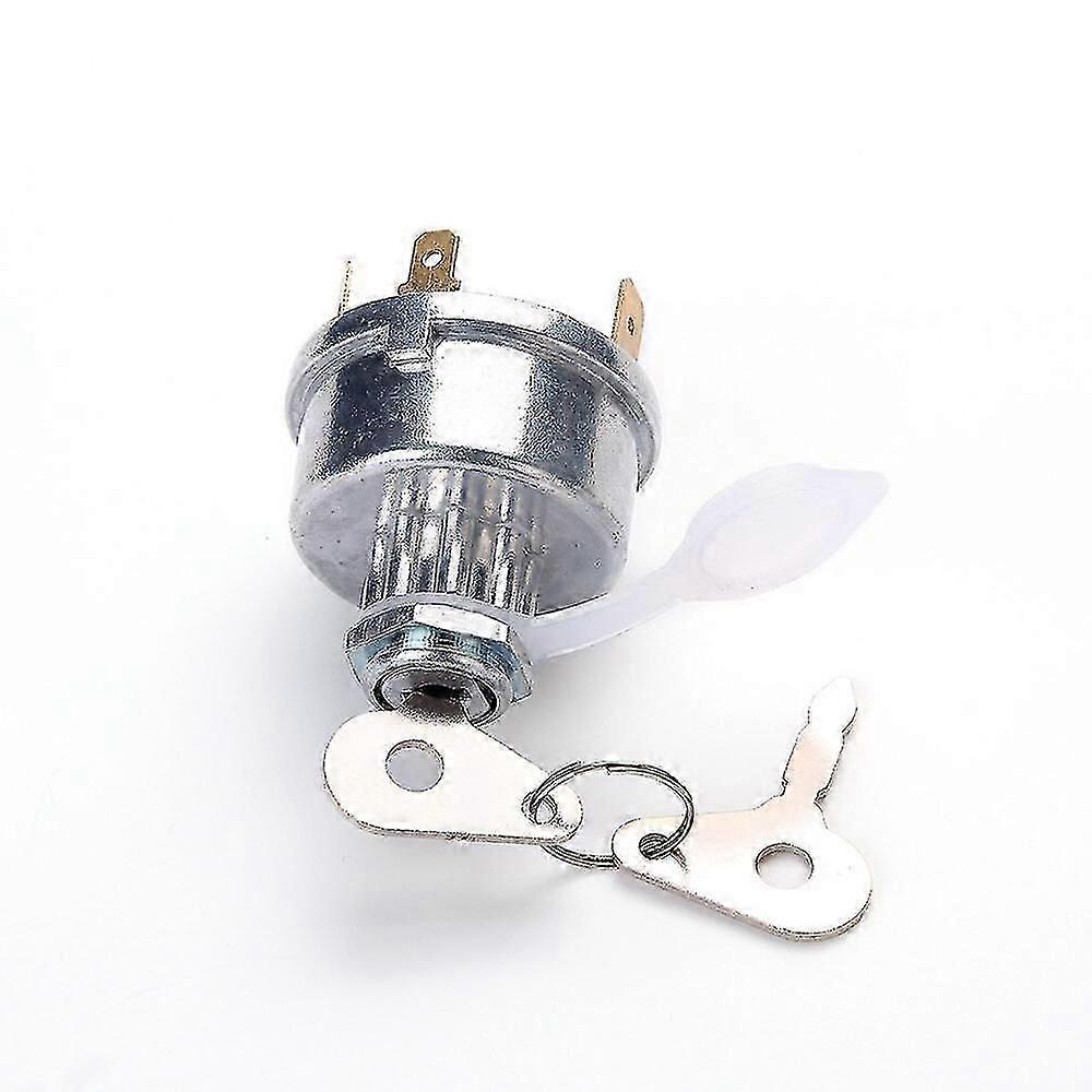 Universal Ignition Starter Switch w/ 2 Keys for Car Motorcycle Tractor