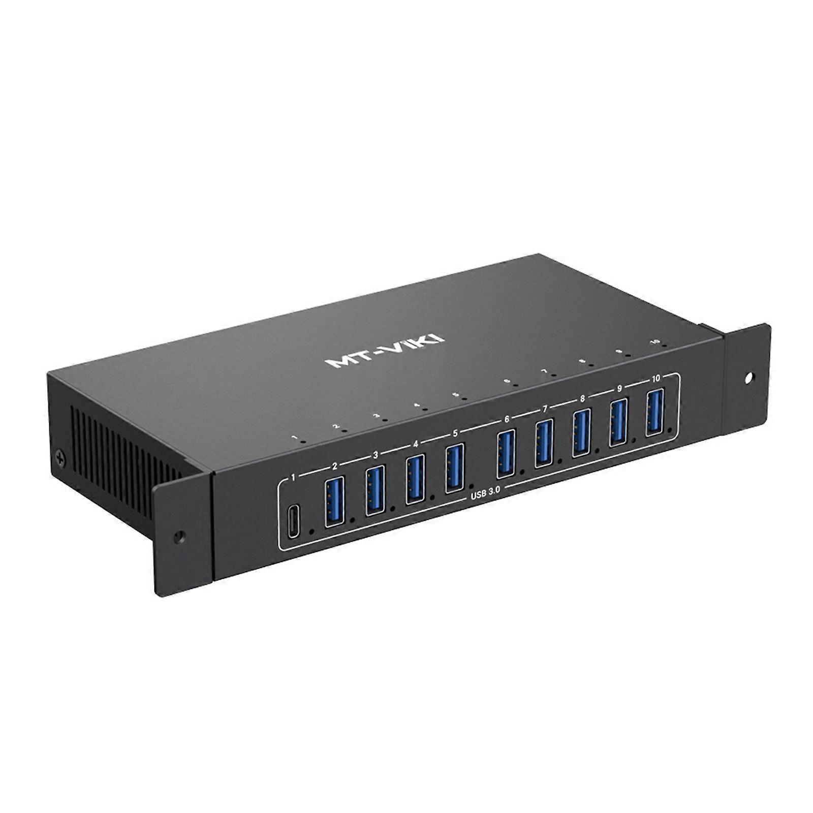 Commercial 10 Port USB3 Center 105W Simultaneous Charging 5Gbps File Transfer Metal Building For Group Device Management Multicolor