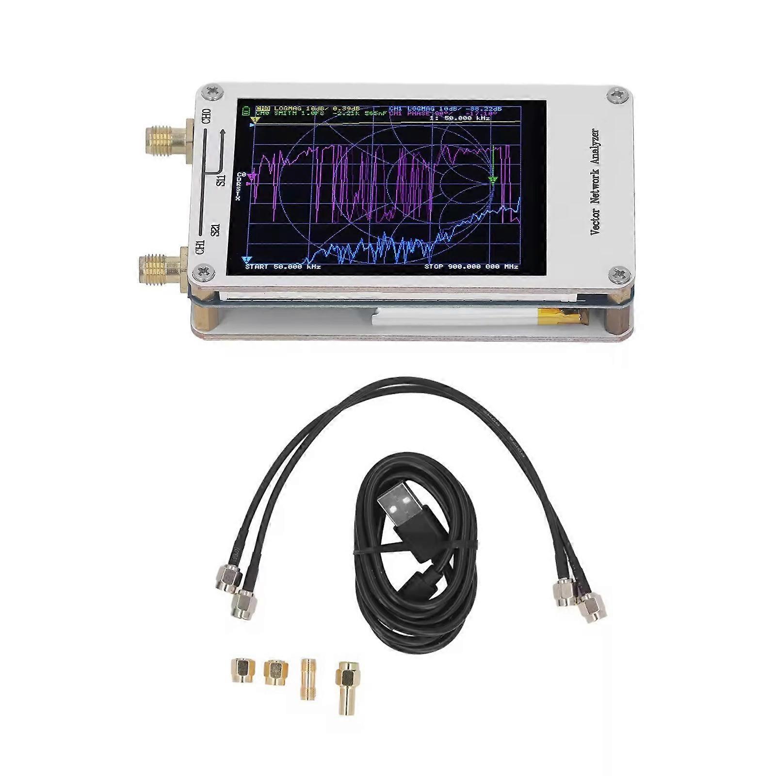 2.7inch 50K-900M Vector Networking Analyzer 2.8inch Screen Antenna Analyzer Measuring S Parameters Antenna Analyzer Multicolor
