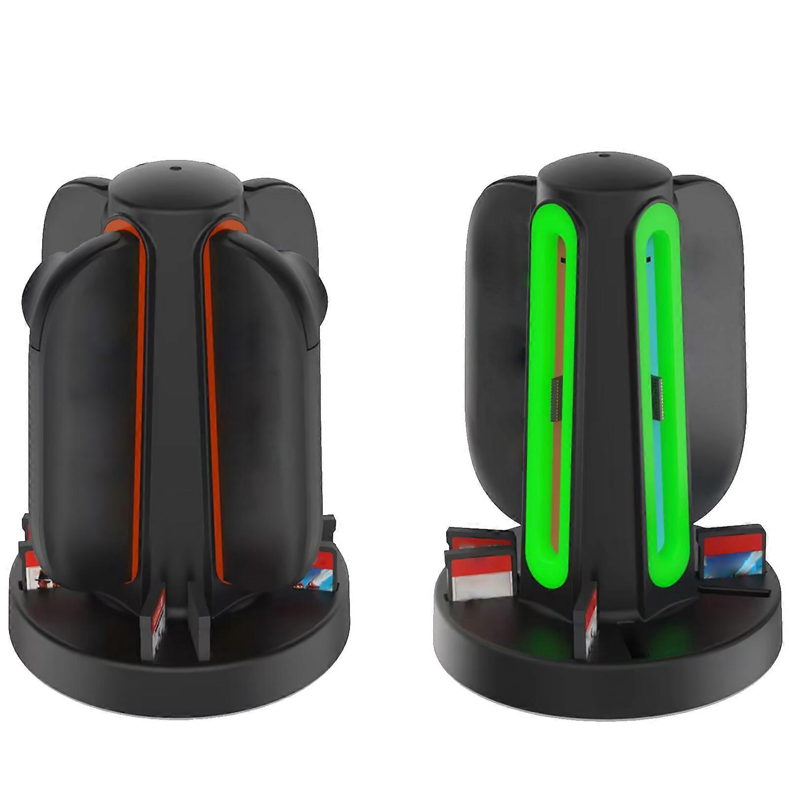 Replacement Game Controller Charging Station 4 in 1 with LED Light Charging Cable Charging Dock for Game Controller Multicolor