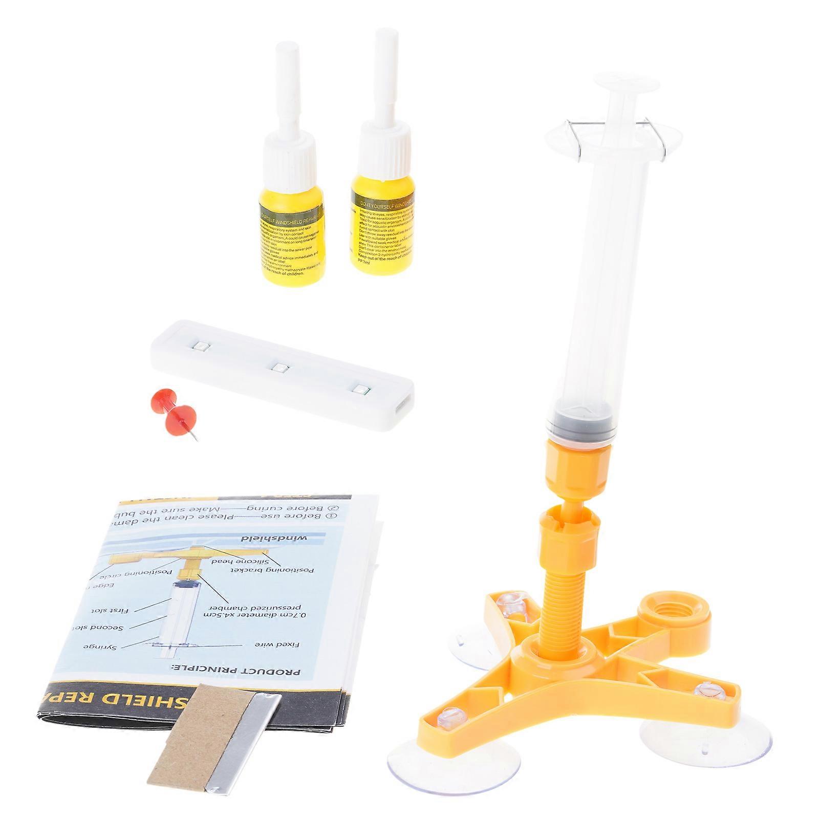 Complete Windshield Repair Tool Set Includes Injector & Scraper Versatile Windshield Repair Tool for Quick homes  Repairs Multicolor